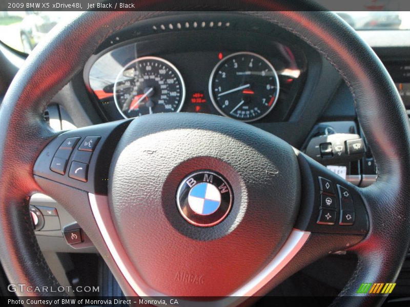 Jet Black / Black 2009 BMW X5 xDrive48i