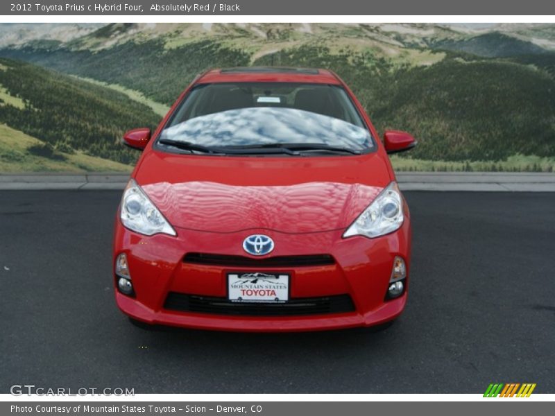 Absolutely Red / Black 2012 Toyota Prius c Hybrid Four