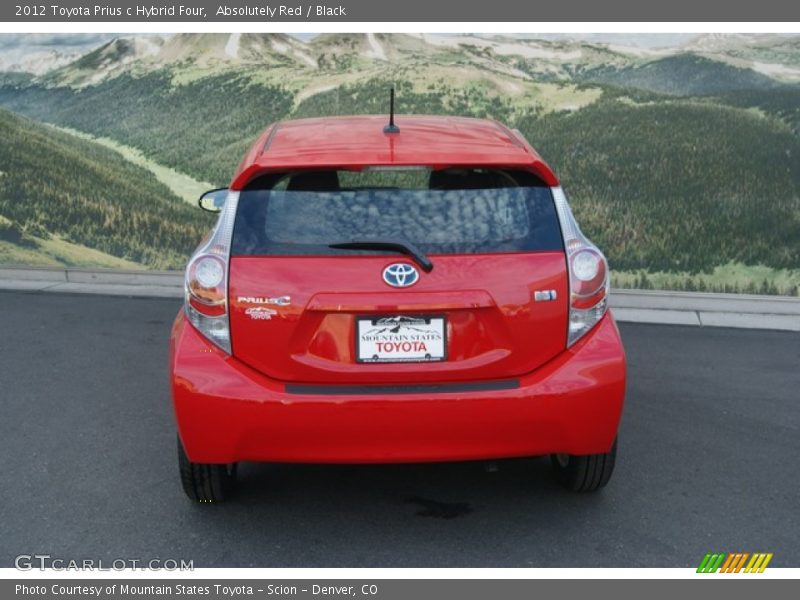 Absolutely Red / Black 2012 Toyota Prius c Hybrid Four