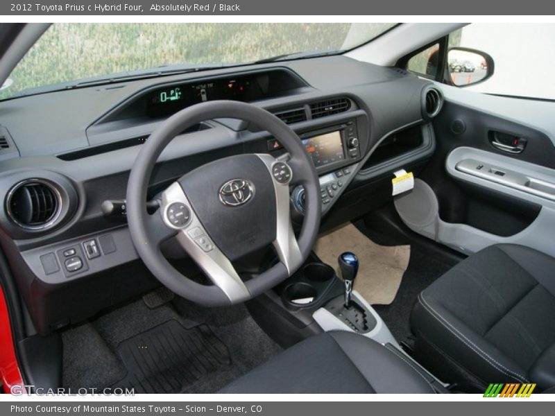 Absolutely Red / Black 2012 Toyota Prius c Hybrid Four