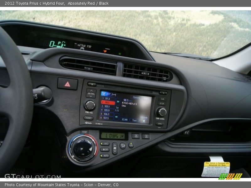 Absolutely Red / Black 2012 Toyota Prius c Hybrid Four