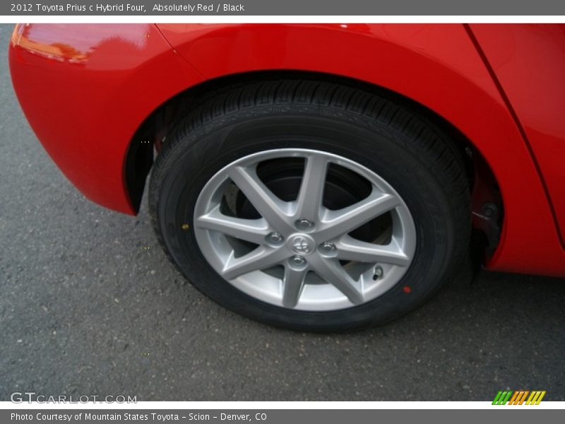 Absolutely Red / Black 2012 Toyota Prius c Hybrid Four