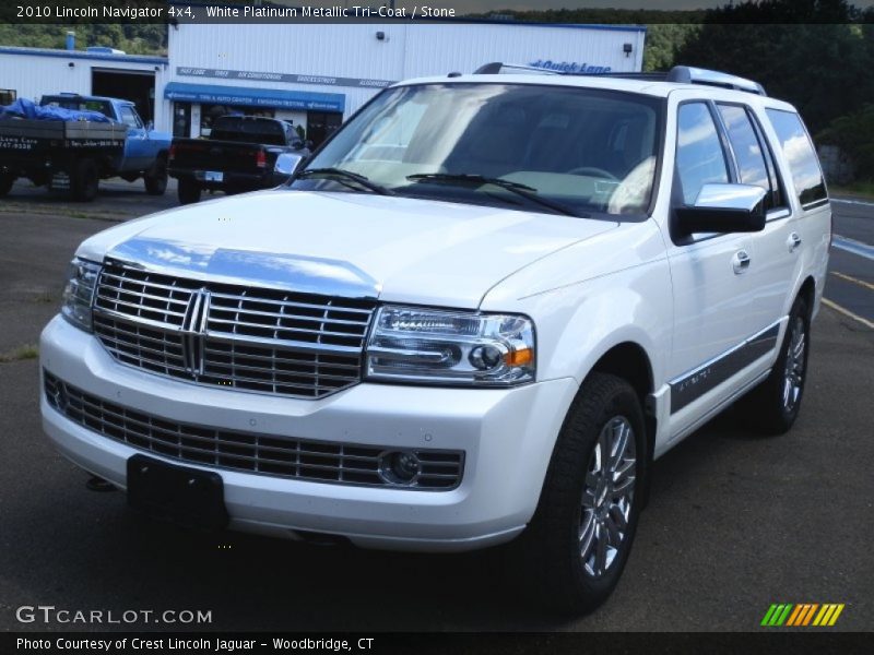 White Platinum Metallic Tri-Coat / Stone 2010 Lincoln Navigator 4x4