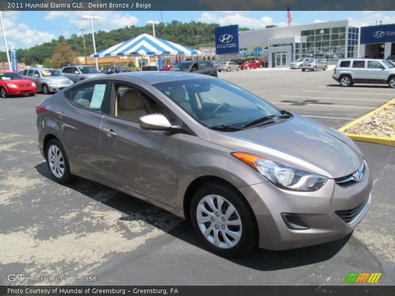Desert Bronze / Beige 2011 Hyundai Elantra GLS