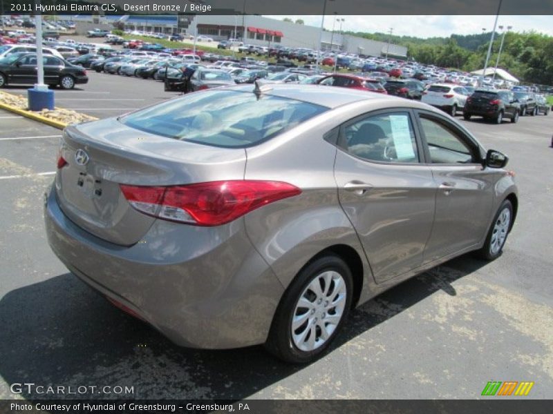 Desert Bronze / Beige 2011 Hyundai Elantra GLS