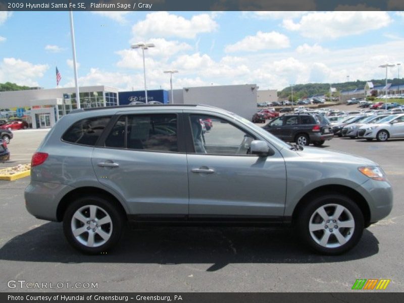 Platinum Sage / Gray 2009 Hyundai Santa Fe SE