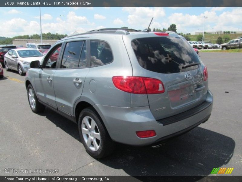 Platinum Sage / Gray 2009 Hyundai Santa Fe SE