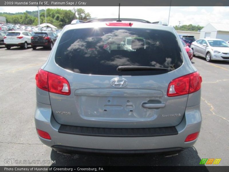 Platinum Sage / Gray 2009 Hyundai Santa Fe SE