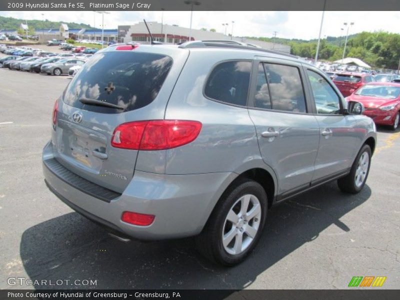 Platinum Sage / Gray 2009 Hyundai Santa Fe SE