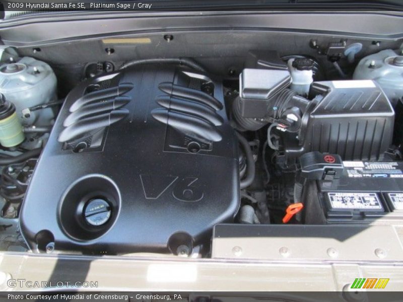 Platinum Sage / Gray 2009 Hyundai Santa Fe SE