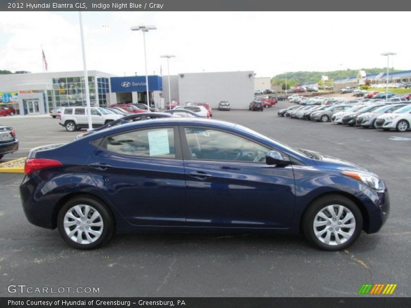 Indigo Night Blue / Gray 2012 Hyundai Elantra GLS