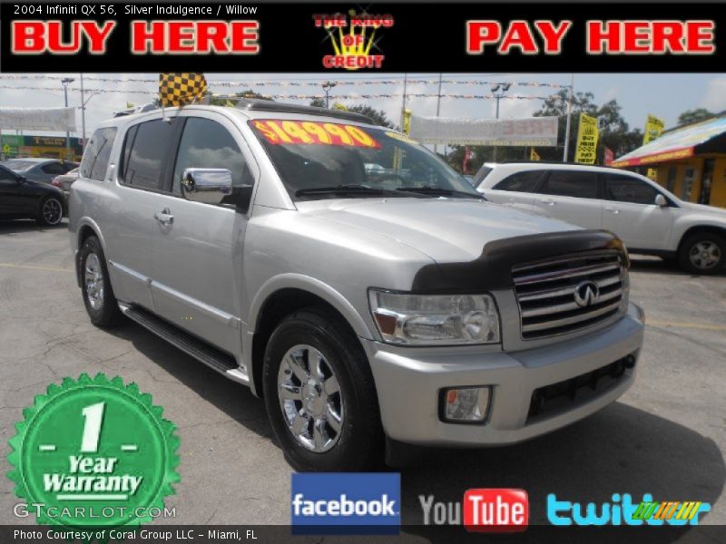 Silver Indulgence / Willow 2004 Infiniti QX 56