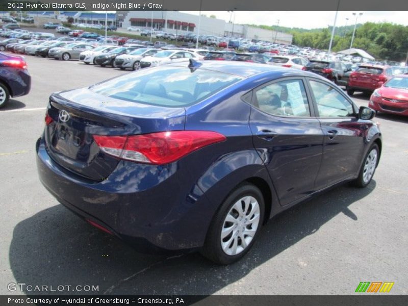 Indigo Night Blue / Gray 2012 Hyundai Elantra GLS