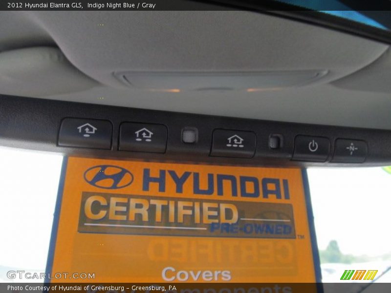 Indigo Night Blue / Gray 2012 Hyundai Elantra GLS