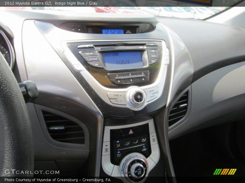 Indigo Night Blue / Gray 2012 Hyundai Elantra GLS