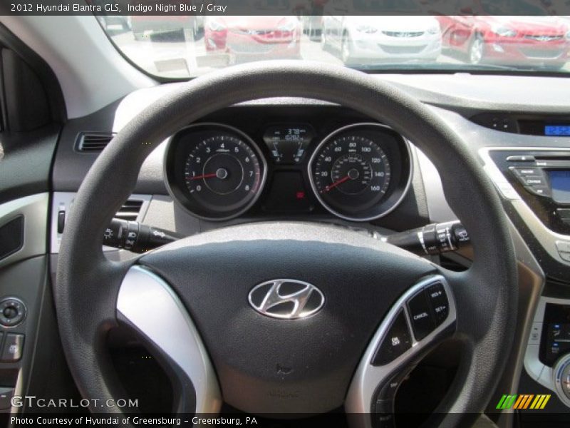 Indigo Night Blue / Gray 2012 Hyundai Elantra GLS