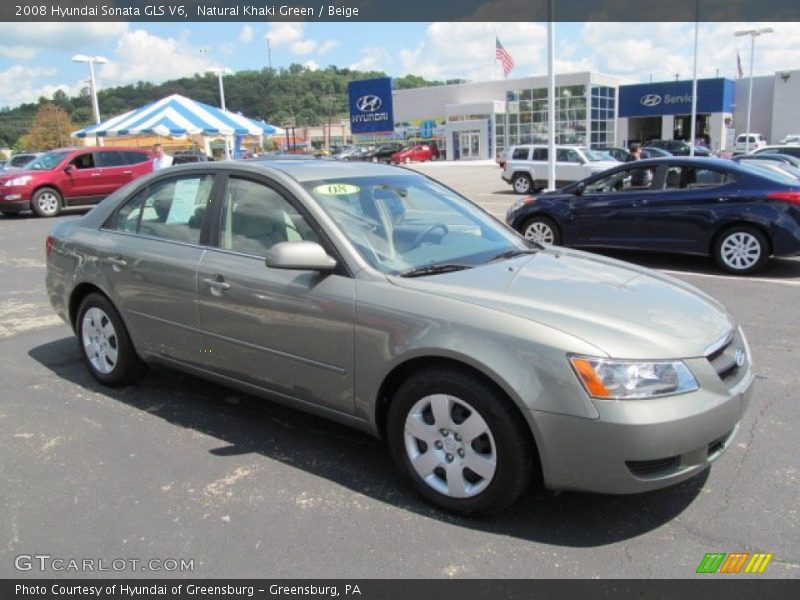 Natural Khaki Green / Beige 2008 Hyundai Sonata GLS V6