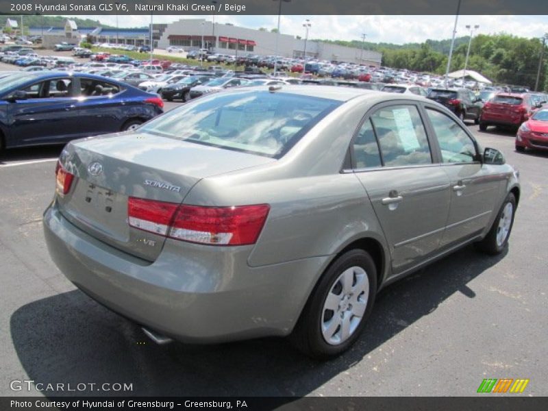 Natural Khaki Green / Beige 2008 Hyundai Sonata GLS V6