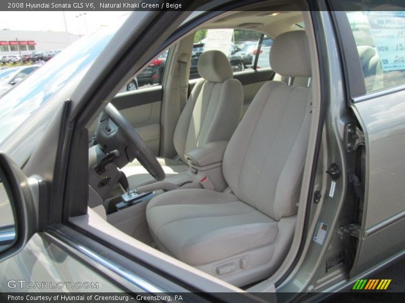Natural Khaki Green / Beige 2008 Hyundai Sonata GLS V6
