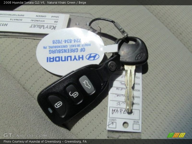 Natural Khaki Green / Beige 2008 Hyundai Sonata GLS V6