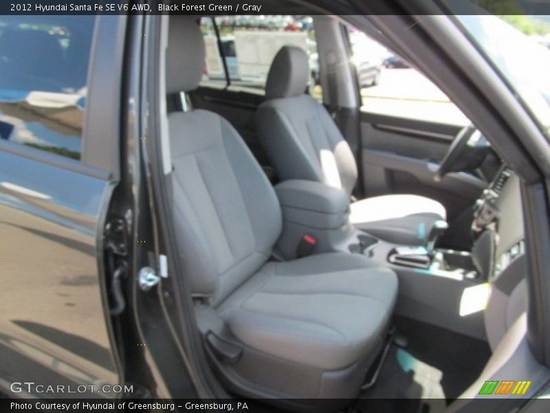 Black Forest Green / Gray 2012 Hyundai Santa Fe SE V6 AWD