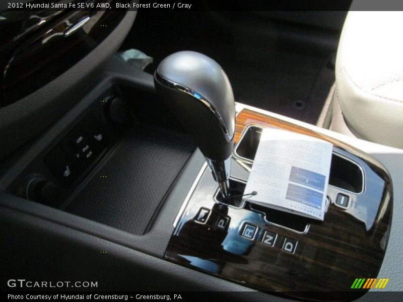 Black Forest Green / Gray 2012 Hyundai Santa Fe SE V6 AWD