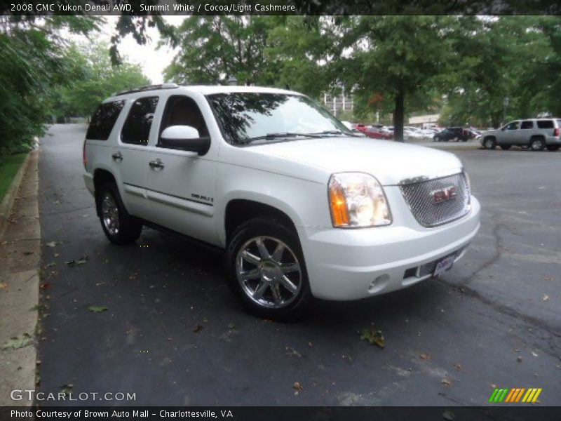 Summit White / Cocoa/Light Cashmere 2008 GMC Yukon Denali AWD