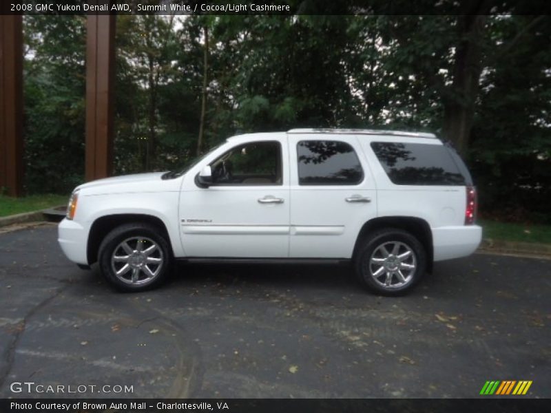 Summit White / Cocoa/Light Cashmere 2008 GMC Yukon Denali AWD