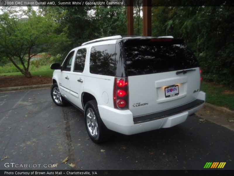 Summit White / Cocoa/Light Cashmere 2008 GMC Yukon Denali AWD