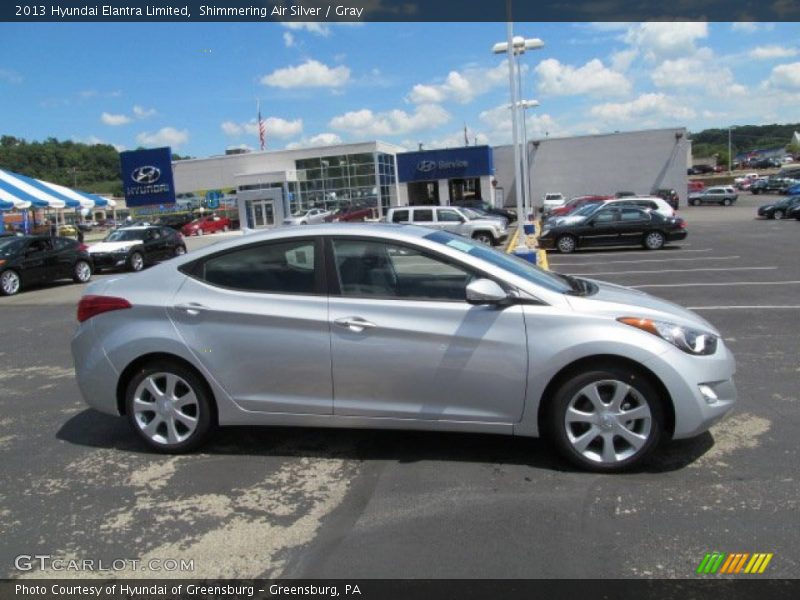 Shimmering Air Silver / Gray 2013 Hyundai Elantra Limited