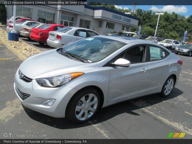 Shimmering Air Silver / Gray 2013 Hyundai Elantra Limited