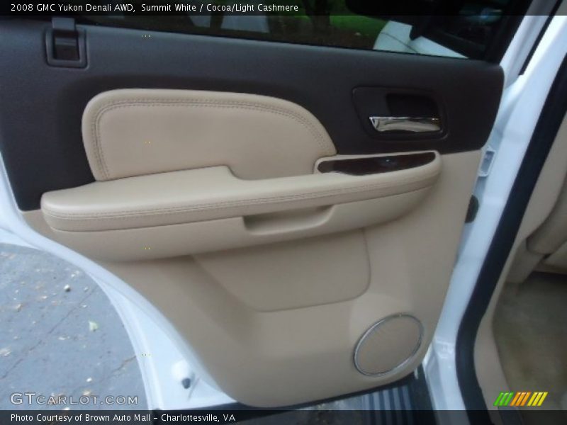 Summit White / Cocoa/Light Cashmere 2008 GMC Yukon Denali AWD