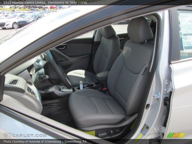 Shimmering Air Silver / Gray 2013 Hyundai Elantra Limited
