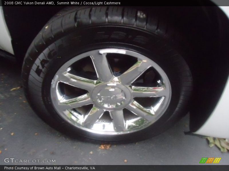 Summit White / Cocoa/Light Cashmere 2008 GMC Yukon Denali AWD