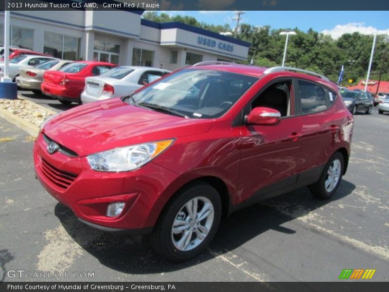 Garnet Red / Taupe 2013 Hyundai Tucson GLS AWD