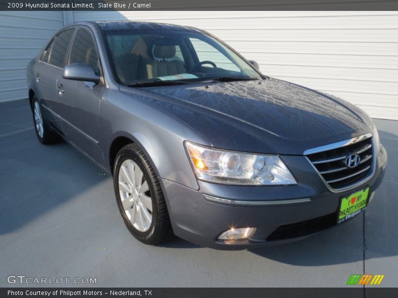 Slate Blue / Camel 2009 Hyundai Sonata Limited