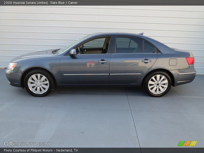 Slate Blue / Camel 2009 Hyundai Sonata Limited