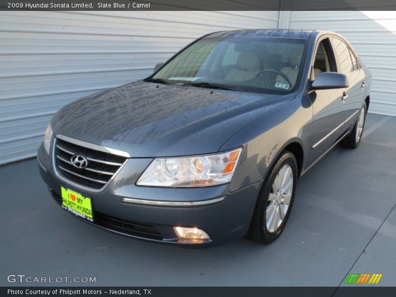 Slate Blue / Camel 2009 Hyundai Sonata Limited