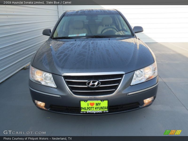Slate Blue / Camel 2009 Hyundai Sonata Limited