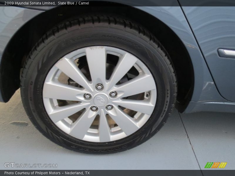 Slate Blue / Camel 2009 Hyundai Sonata Limited
