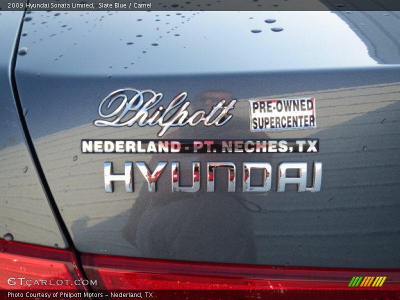 Slate Blue / Camel 2009 Hyundai Sonata Limited