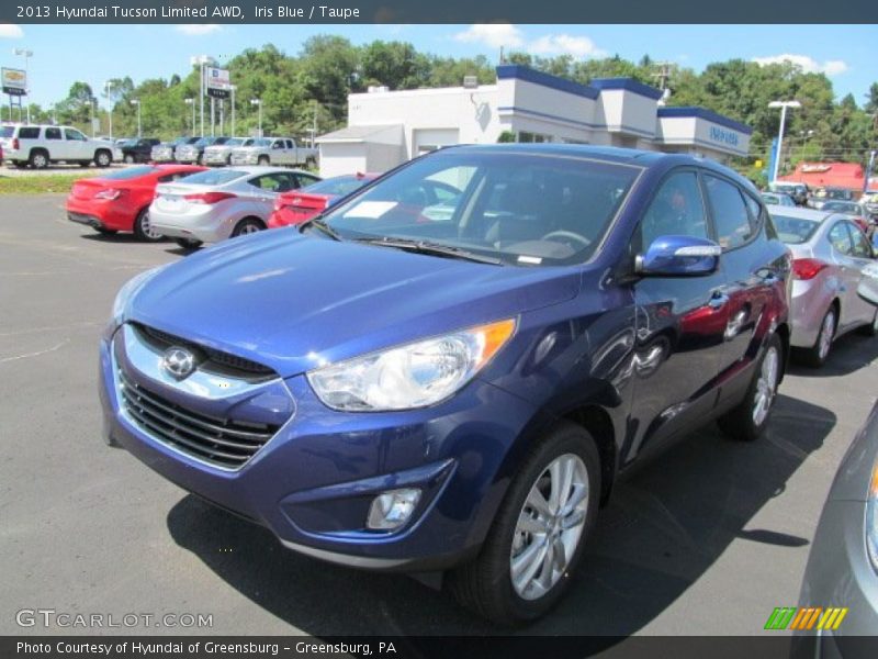 Iris Blue / Taupe 2013 Hyundai Tucson Limited AWD