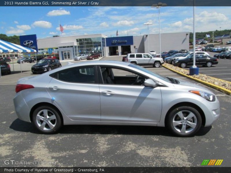 Shimmering Air Silver / Gray 2013 Hyundai Elantra GLS