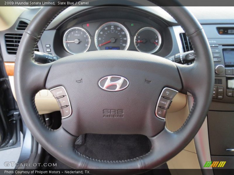 Slate Blue / Camel 2009 Hyundai Sonata Limited