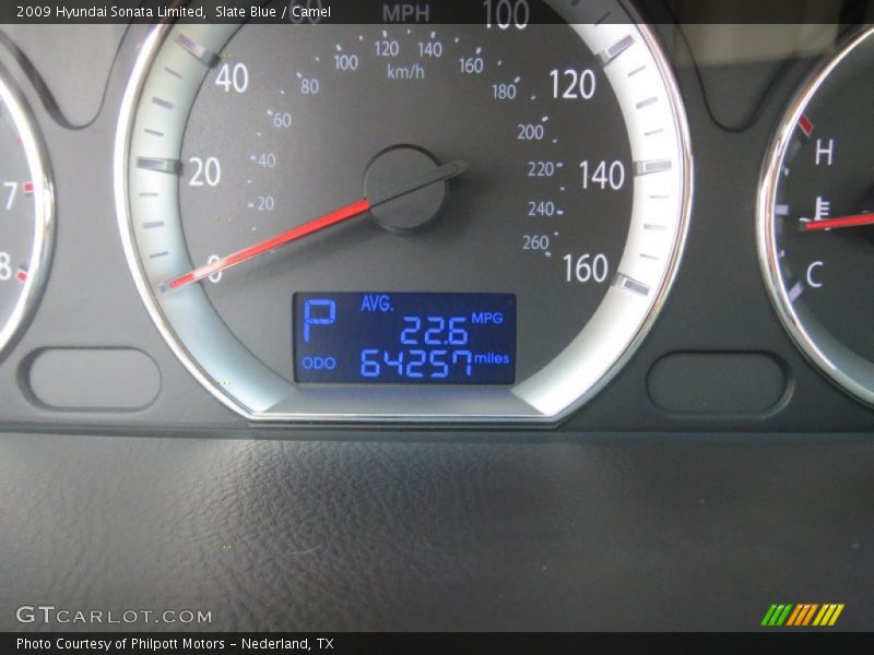Slate Blue / Camel 2009 Hyundai Sonata Limited