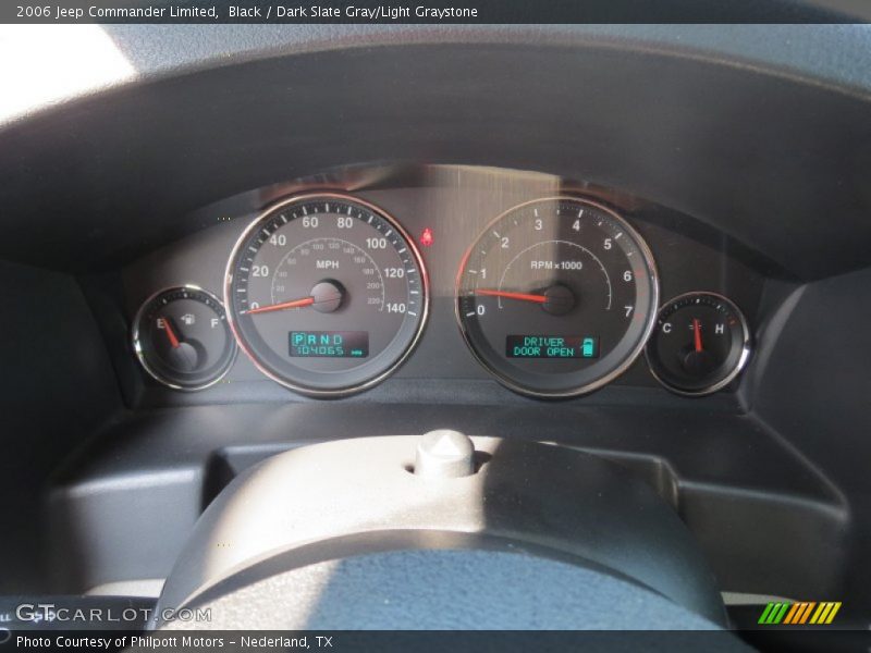 Black / Dark Slate Gray/Light Graystone 2006 Jeep Commander Limited