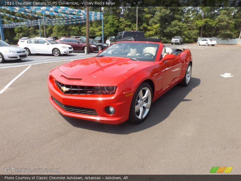 Victory Red / Beige 2011 Chevrolet Camaro SS/RS Convertible