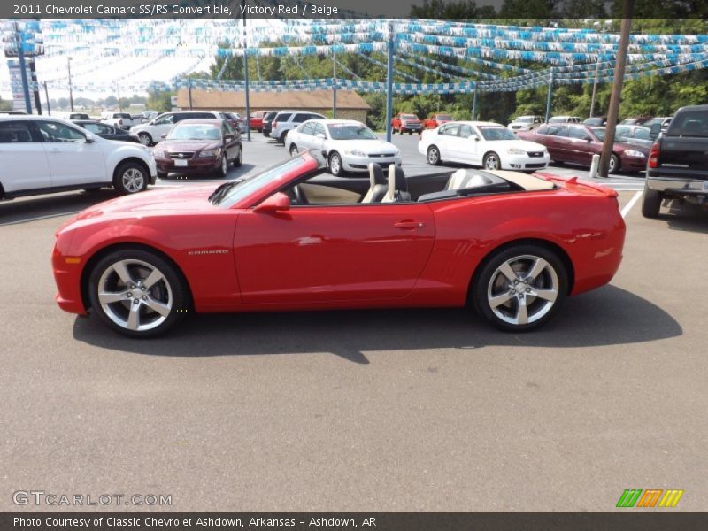 Victory Red / Beige 2011 Chevrolet Camaro SS/RS Convertible