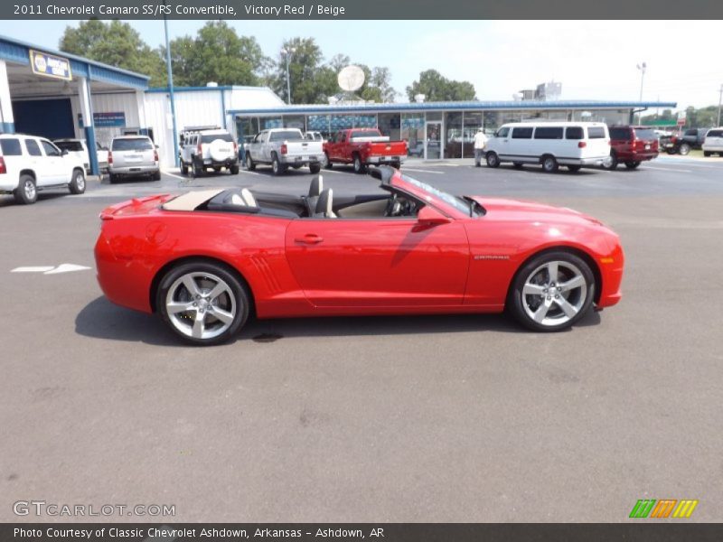 Victory Red / Beige 2011 Chevrolet Camaro SS/RS Convertible