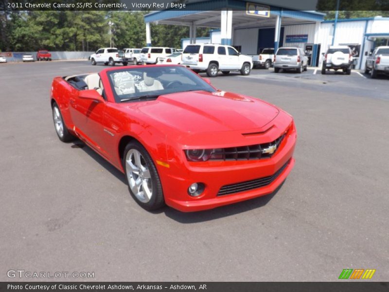 Victory Red / Beige 2011 Chevrolet Camaro SS/RS Convertible